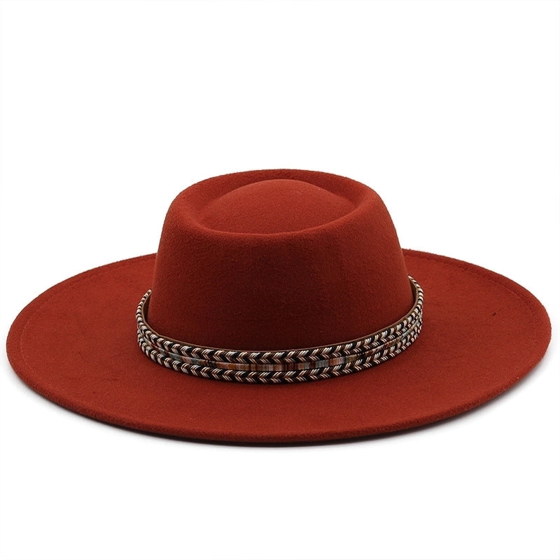 Fashion Ethnic Autumn And Winter Men’s And Women’s Couple Broad-brimmed Hat