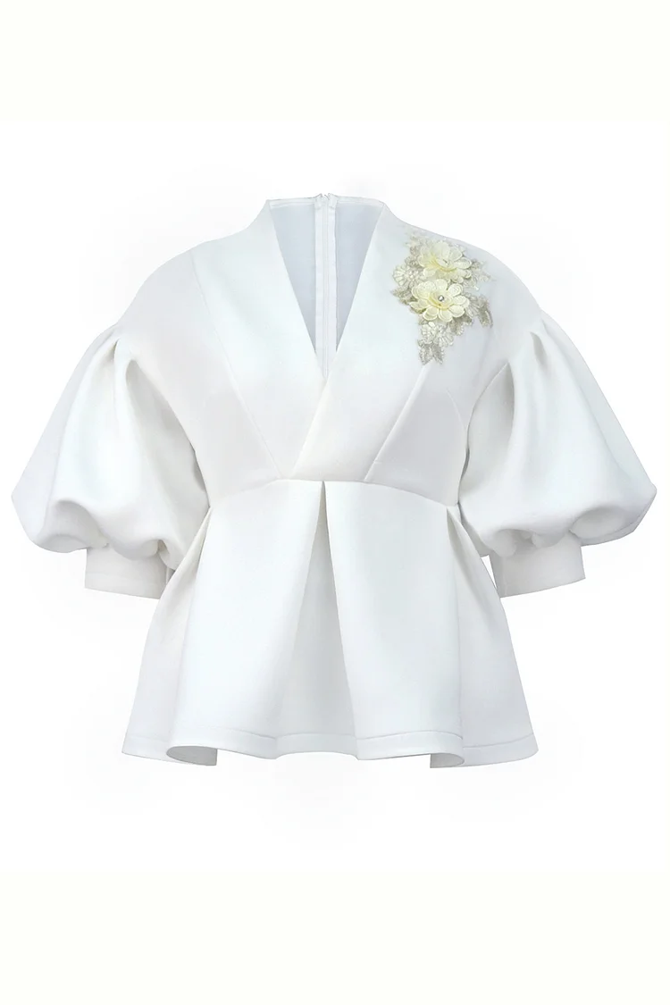 white semi formal tops