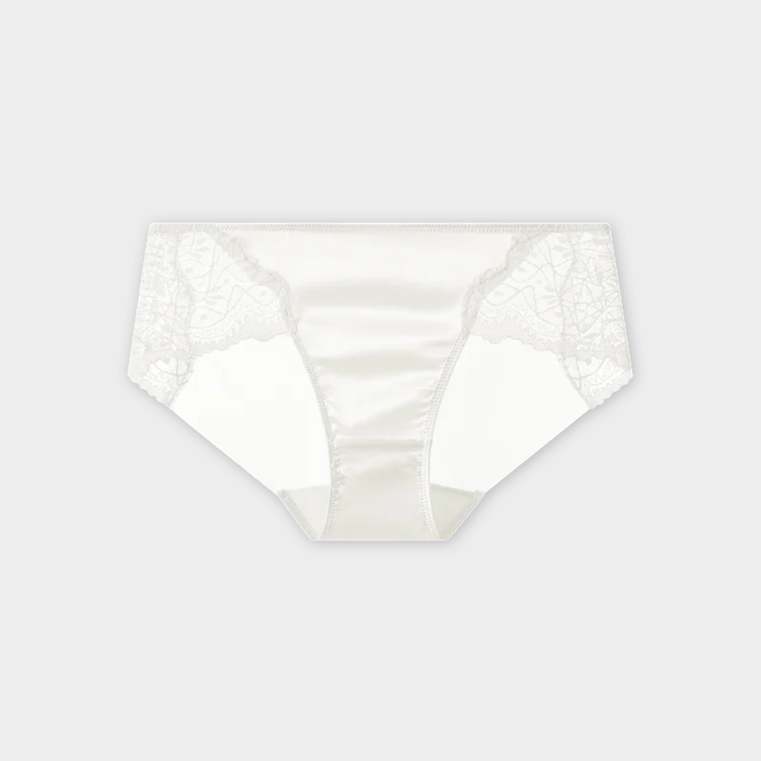 Silk Lace Panties Mid Waist Daily Essentials REAL SILK LIFE