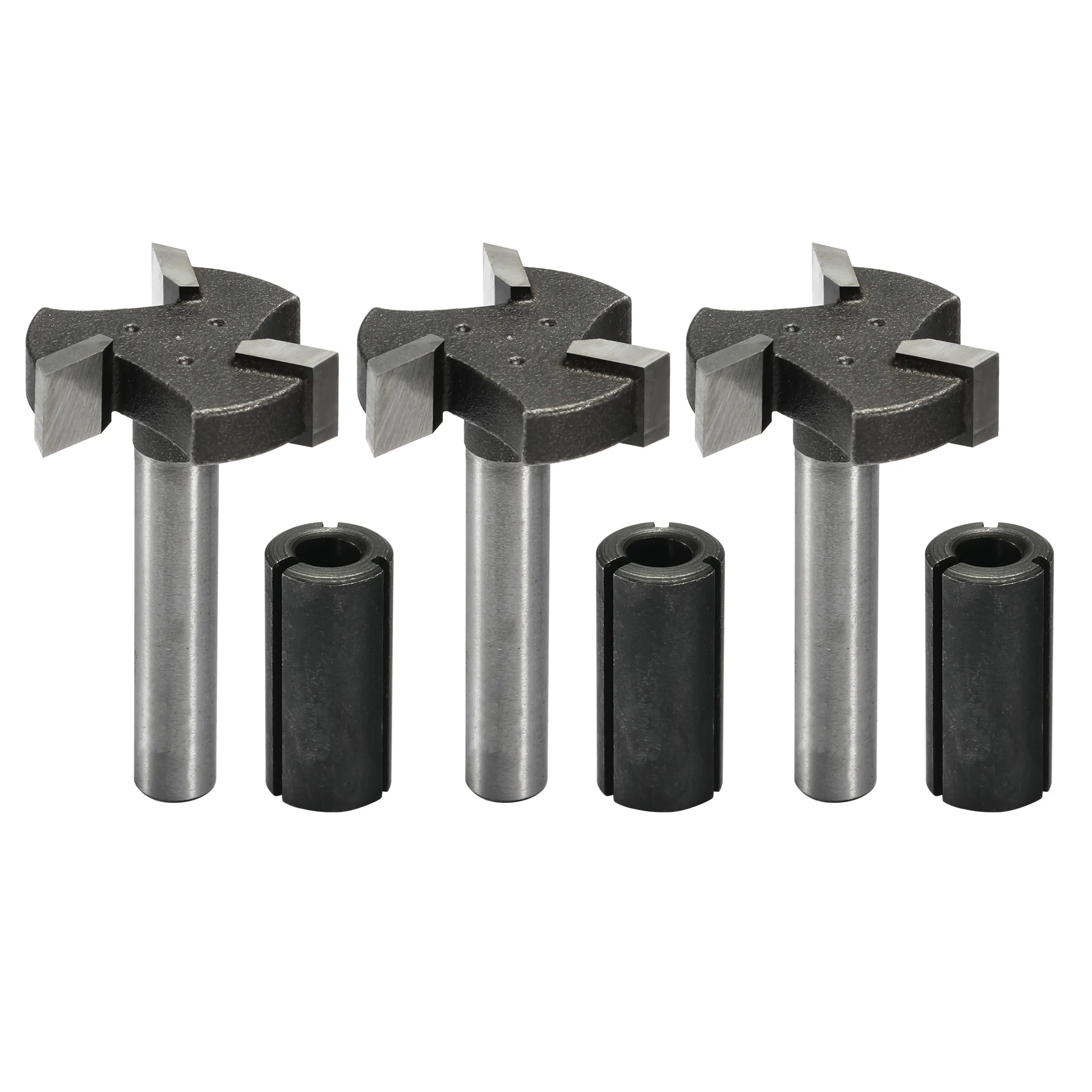 1/4'' Shank, 3-Flute, &phi;24mm Cutting Diameter, Spoilboard Surfacing, 3pcs Router Bits,