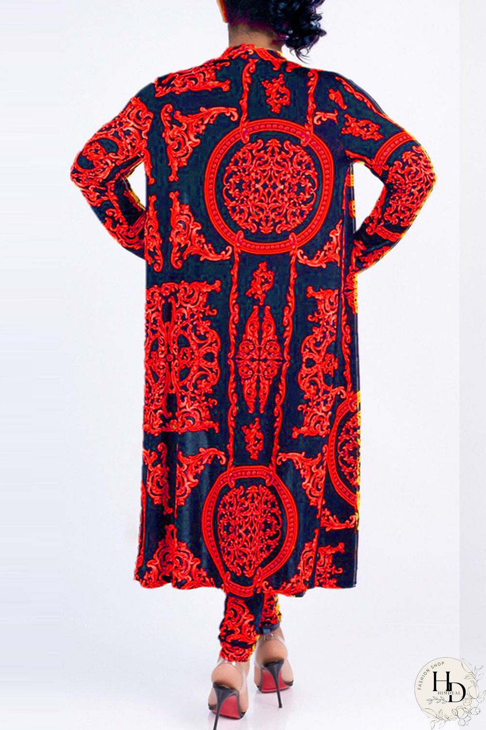 Blue Casual Printed Blending Two-piece Pants Set(Without T-shirt)