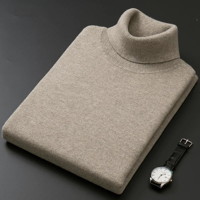 Men's Premium Turtleneck Wool Sweater