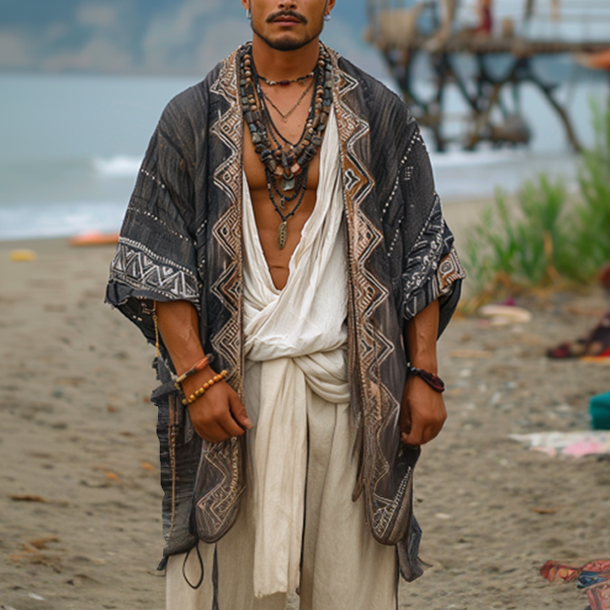 Mens N Town Resort Kimono Cardigan