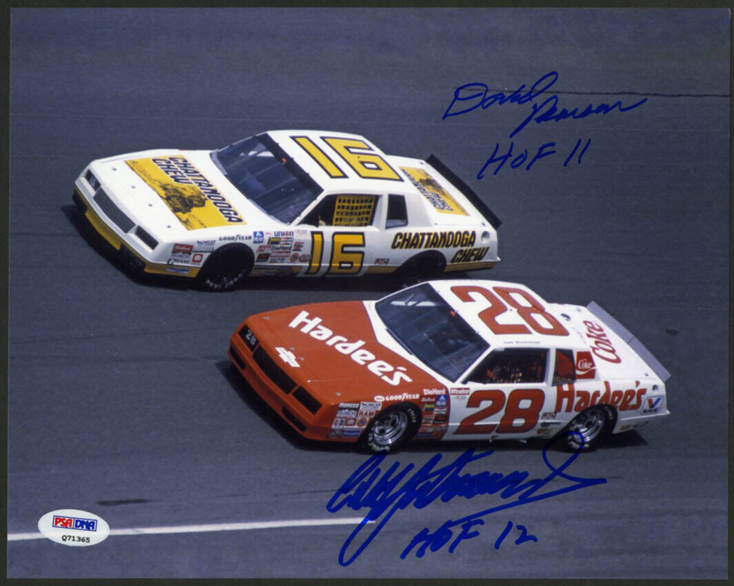 David Pearson Cale Yarborough DUAL SIGNED 8x10 Photo Poster painting NASCAR PSA/DNA AUTOGRAPHED