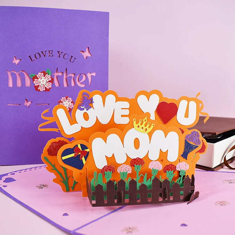 Kettenmachen 3D Grußkarte Karte für Mutter zum Muttertag
