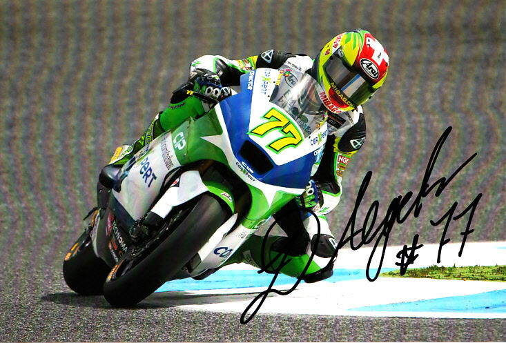 Dominique Aegerter Moto 2 Hand Signed Suter Photo Poster painting 5x7.5 2012 3.