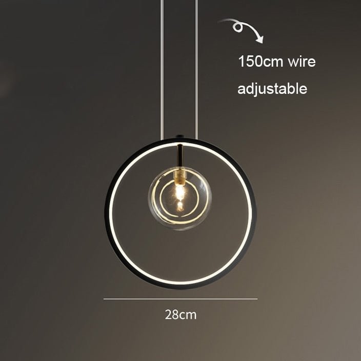 Nordic Glass LED Pendant Lamp indoor Lighting Restaurant Home Decor Pendant Lights Living Room Lamp Ball bubble Hanging Lamps