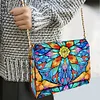 (US Local)DIY Mandala Diamond Art Wooden Coin Pouch with Chain 5D Diamond Painting Purse
