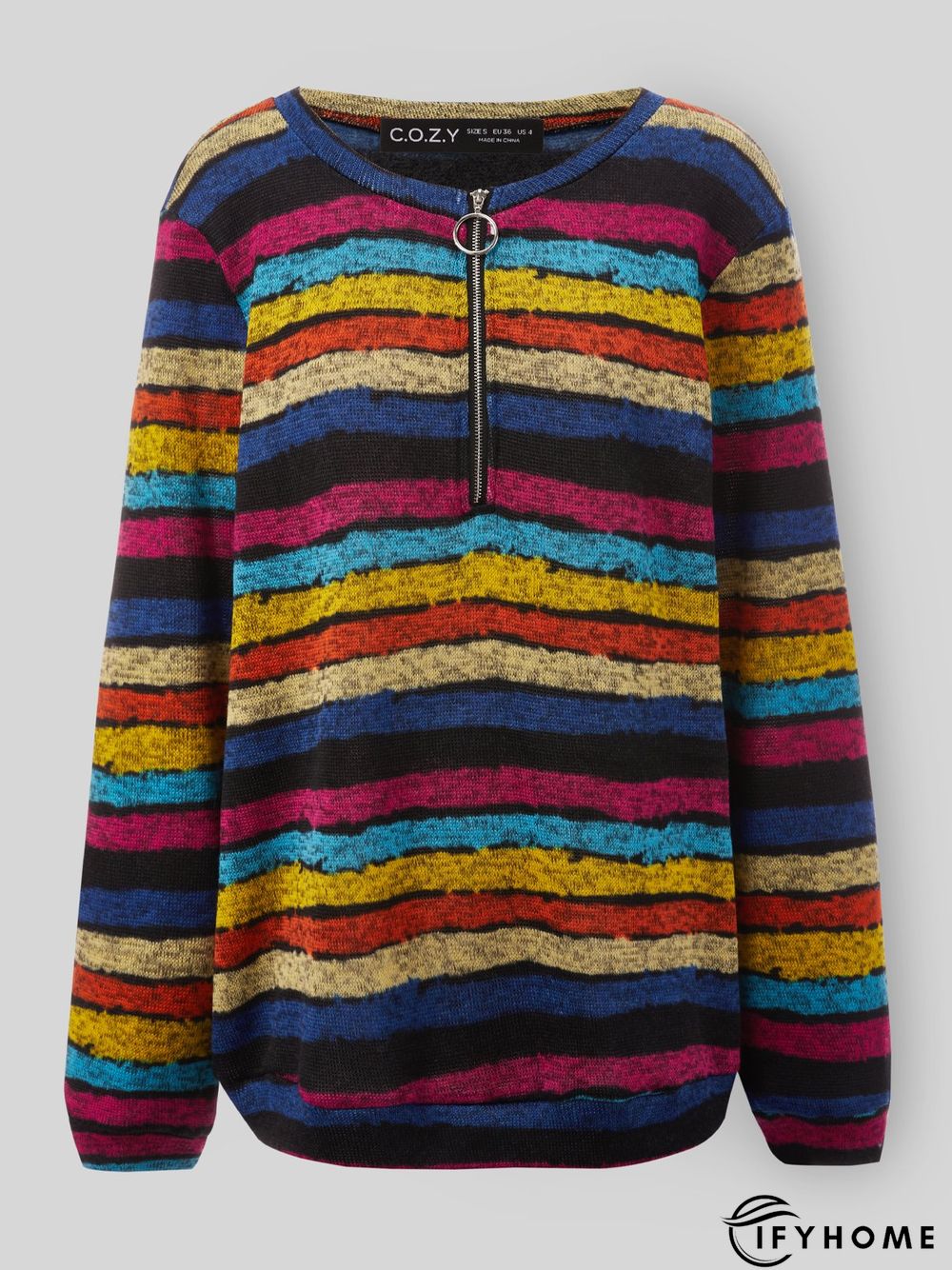 Vintage Long Sleeve Cotton-Blend Sweatshirt | IFYHOME