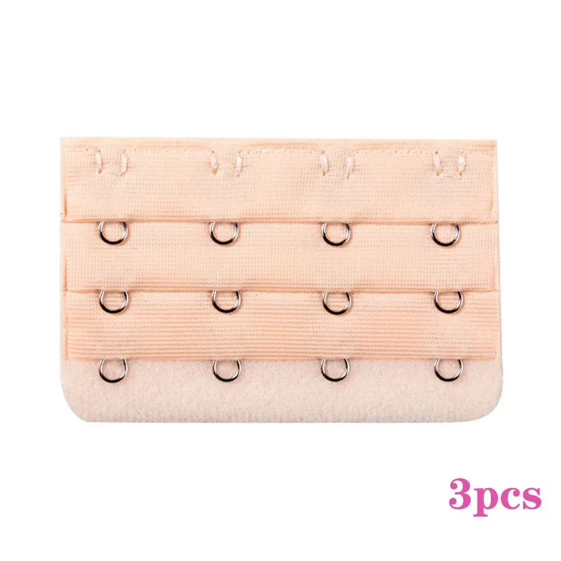 3PCS Bra Extension Lingerie Strap Extender Replacement Womens Accessoires With 3 Hooks Bar Extender Buckle Extension Lingerie