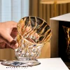 Czech Imported BOHEMIA Crystal Glass Handmade High-end Gold-painted Whiskey Glass Foreign Wine Glass