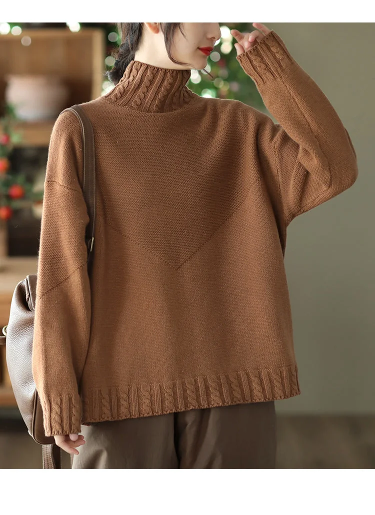 Retro Crochet Temperament Warm Sweater