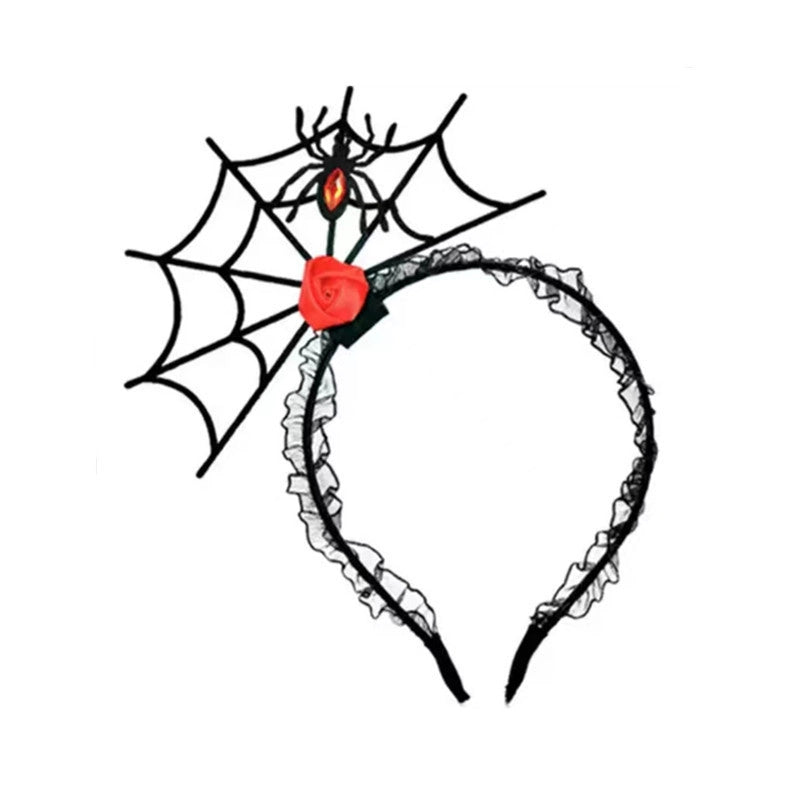 Halloween Funny Punk Flower Spider Spider Web Mixed Materials Party Festival