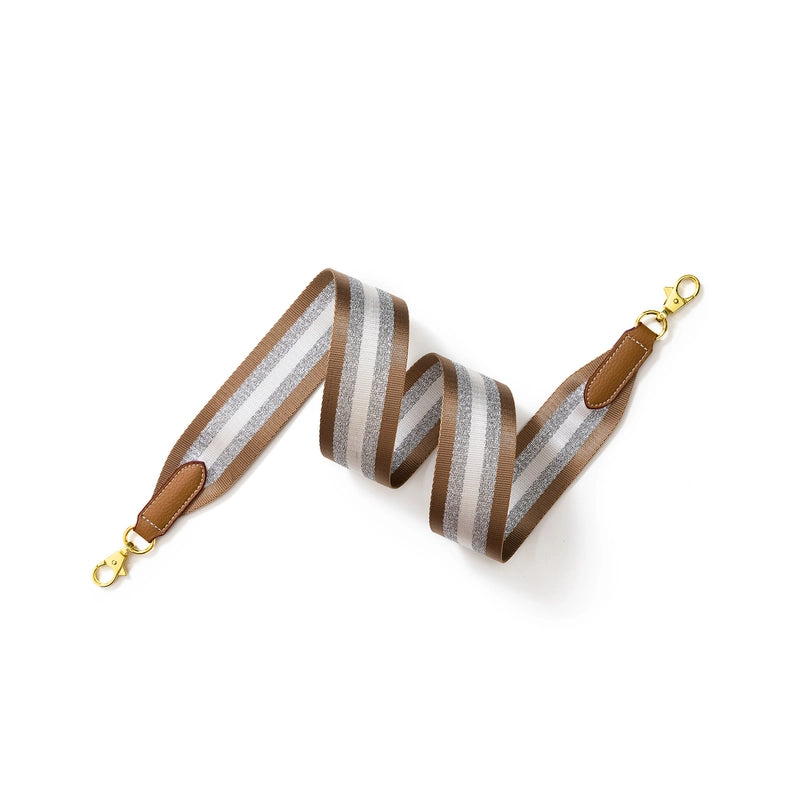 Cowhide Leather Wax Line Stripe Bag Strap