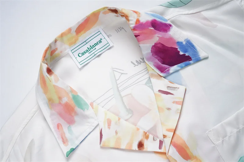 Casablanca 2023 new silk long-sleeved shirt