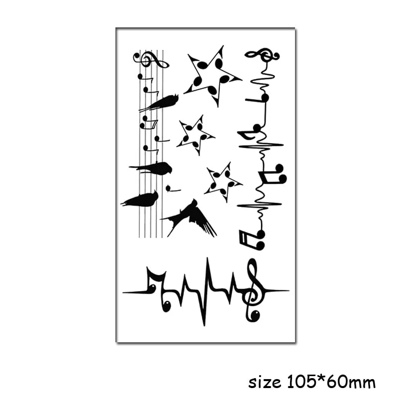 Temporary Tattoo Stickers Sexy Cross English Alphabet Line Fake Tatto Waterproof Tatoo Hand Leg Belly Small Size for Women Men