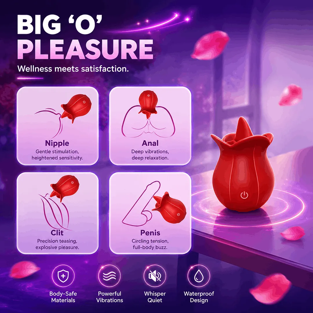 MLEM Rose Tongue Massager &ndash; 3-in-1 Vibrator