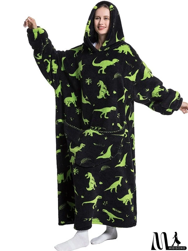 MidiSono - Adorable & Warm Hooded Wearable Blanket for Winter