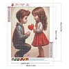 Peinture diamant drill rond enfant Saint-Valentin-30*40cm
