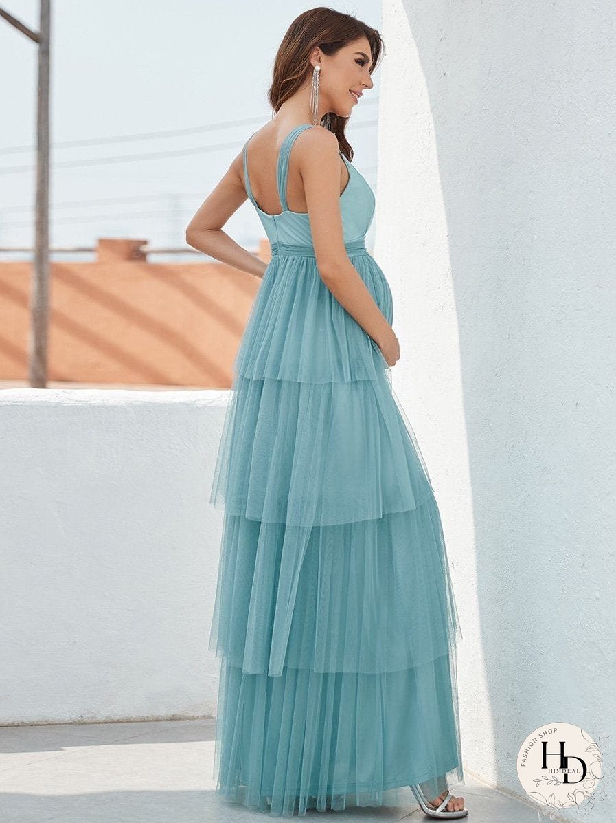 V-Neck Maternity Dress