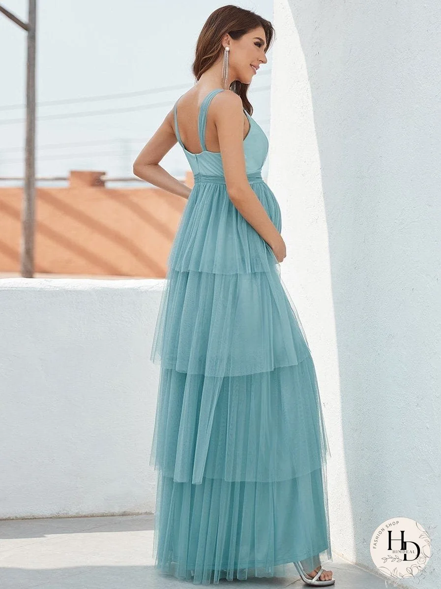 V-Neck Maternity Dress
