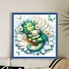Lotus Dragon-11CT Stamped Cross Stitch 50*50cm/19.69*19.69in