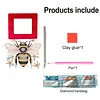 Sac &agrave; main bricolage avec peinture en diamant avec poign&eacute;e carr&eacute;e, peinture en diamant, sacs fourre-tout kits, peintures multi-usages en diamants, sacs &agrave; main cr&eacute;atifs pour femmes, cadeau artisanal (honey insect)