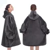 Comoda felpa con coperta oversize per adulti e bambini