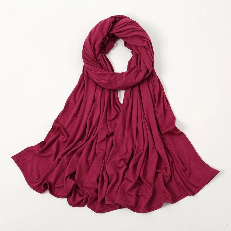 Hot New Solid Color Mercerized Cotton Jersey Scarf Soft Scarf Spot