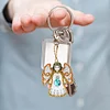 5pcs DIY Full Drill Special Shaped Diamond Painting Angel Fashion Keyring