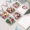 6PCS DIY Diamond Art Greeting Cards Santa Claus Congratulations Cards & Gift