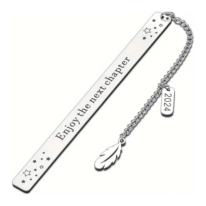 5 Pieces Letter School 201 Stainless Steel Minimalist Bookmark