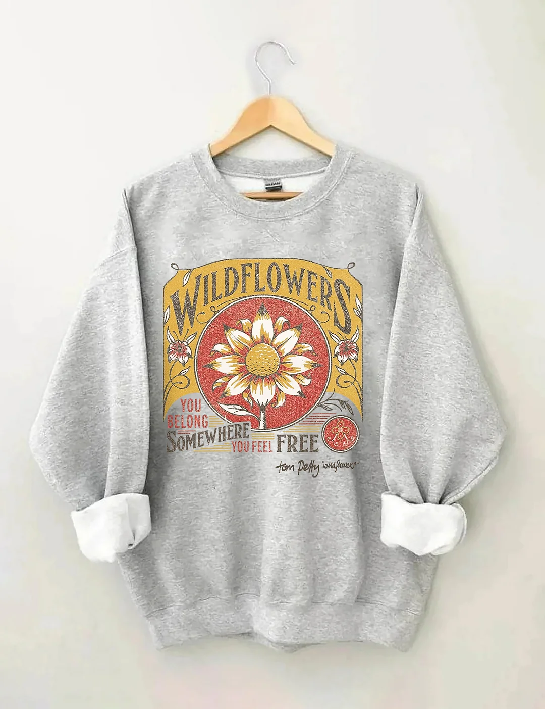 Tom Petty Wildflowers Natural Sweatshirt