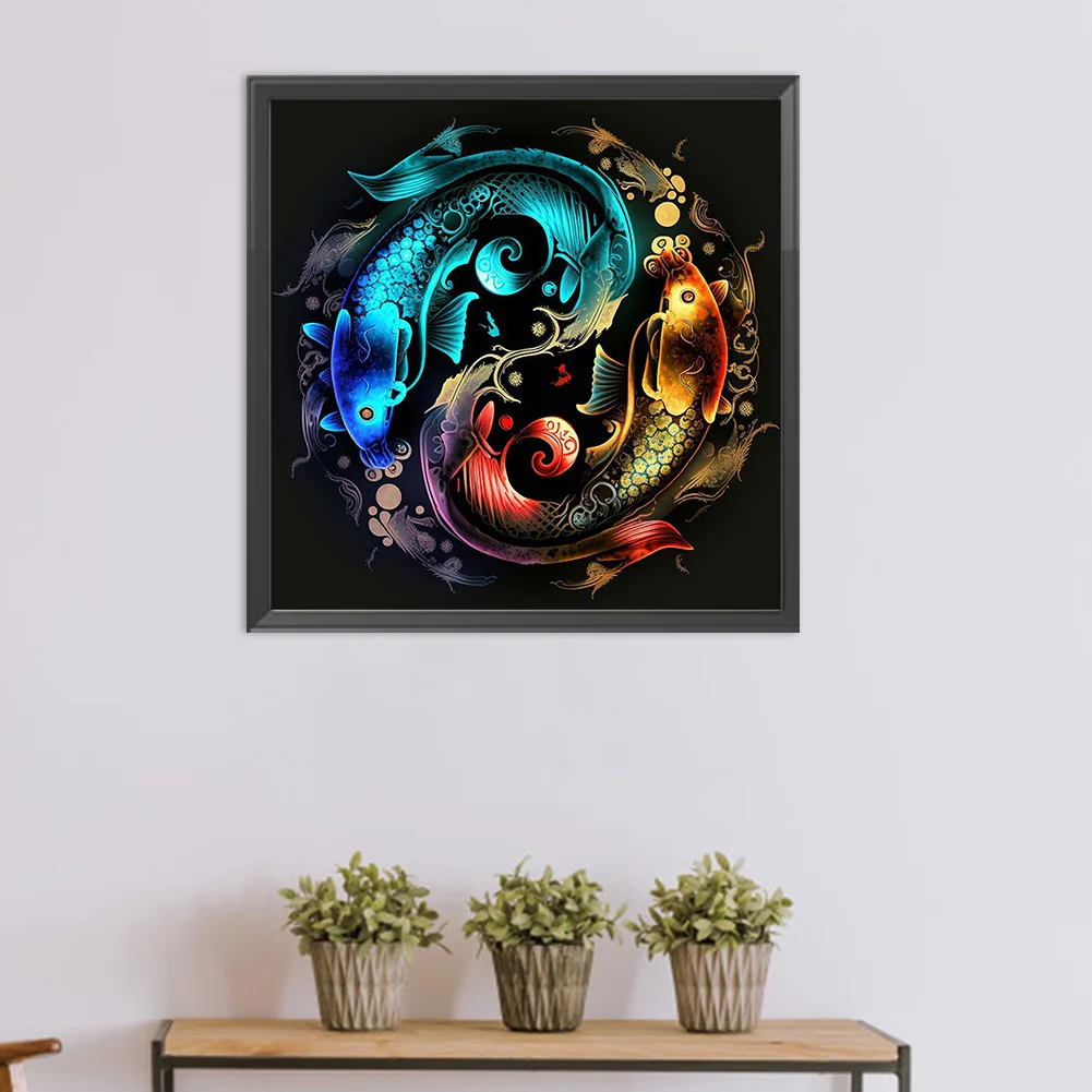 DIY Paint By Number 40*40cm - Yin And Yang Painting