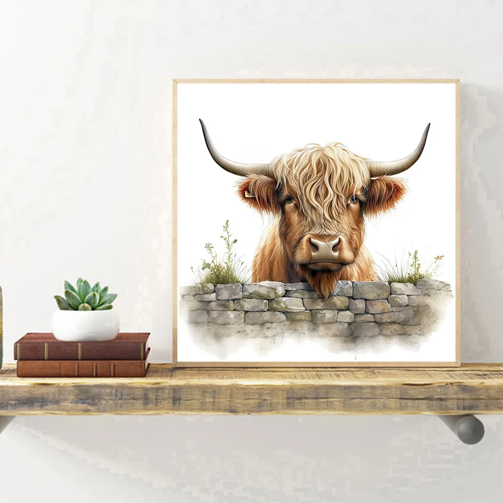 Diamond Painting - Full Round Drill - Highland Cattle(Canvas|35*35cm)