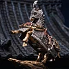 Movable magnetic metal minifigure decoration for living room and entryway, horse figurine assembly model