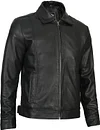 Decrum Mens Leather Jacket - Real Lambskin Classic Vintage Style Leather Jackets For Men