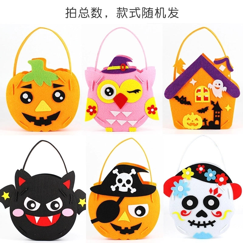 Halloween Children Unisex Nonwoven Pumpkin Cute Minimalist Round Open Handbag