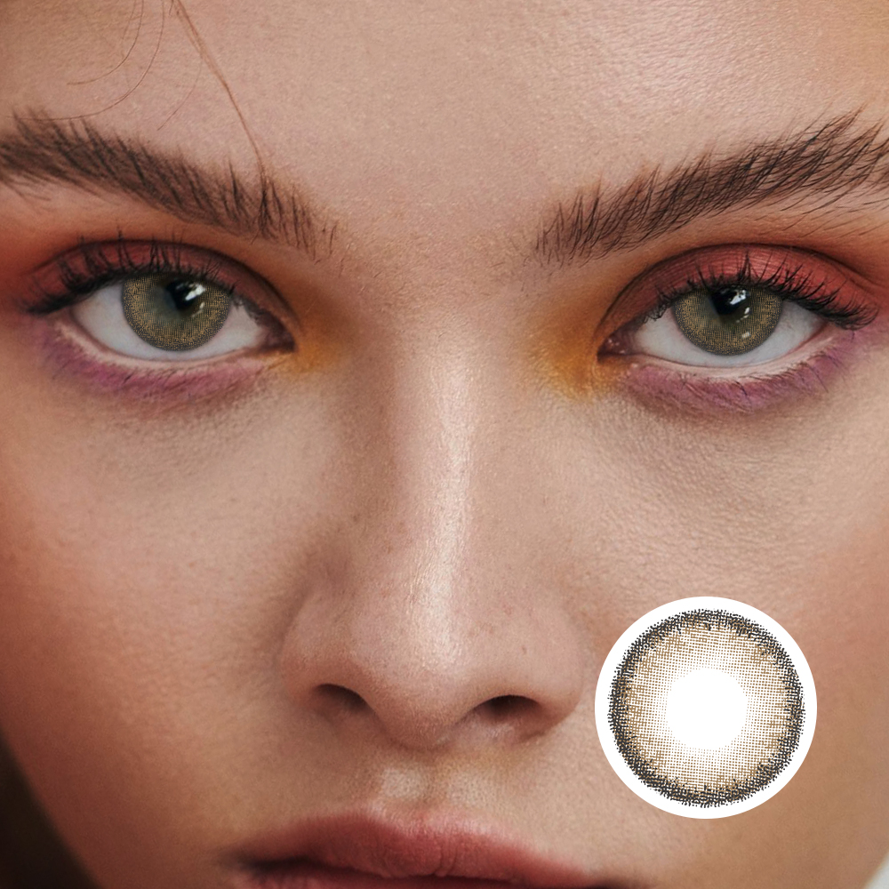 Warm Cinnamon Yearly Prescription Colored Contact Lenses NEBULALENS