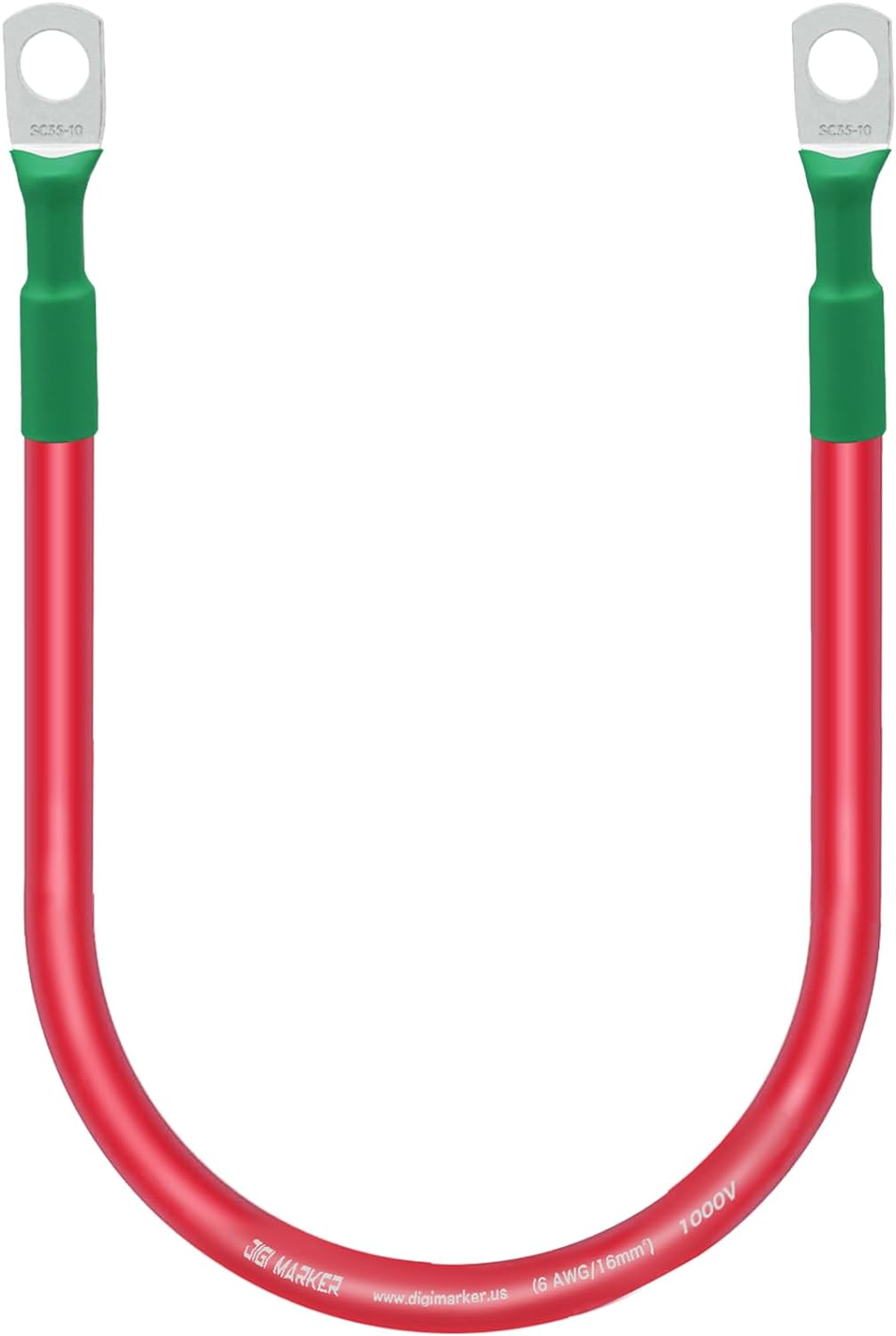 4AWG Battery Cables , 12-Inch/18-Inch/24-inch/36-inch/72-inch Car Battery Inverter Cable Set with 3/8" Lugs and Terminals-Copper Cables for Automotive, Marine, Solar, ATV