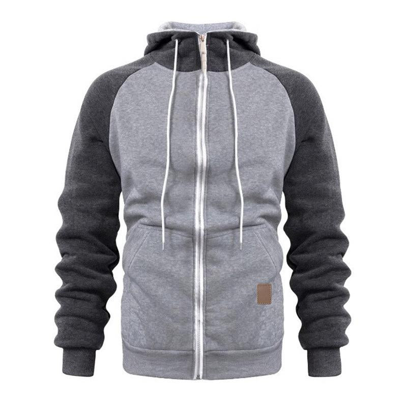 Men's Colorblock Sports Zip-Up Hoodie