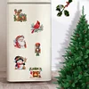 6Pcs Diamond Painting Acrylic Christmas Fridge Stickers Magnets Decals for Home Decor