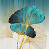 Ginkgo biloba- 3 strands 11CT Stamped Cross Stitch