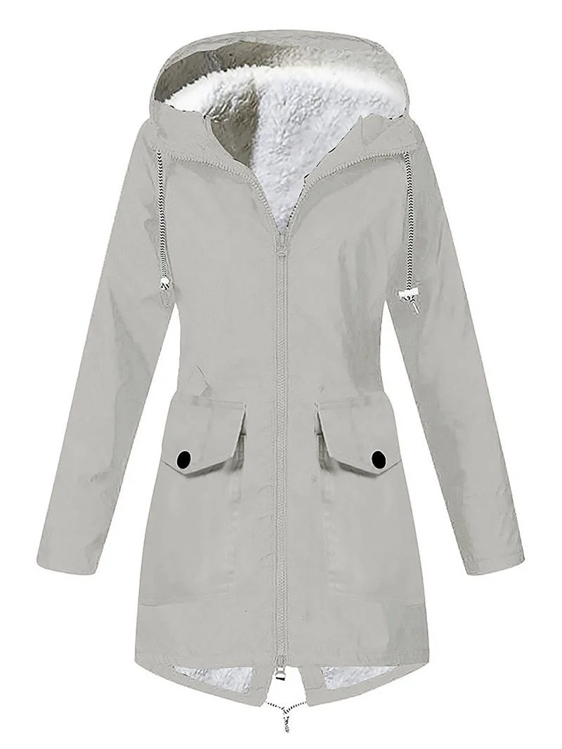 Women's Fleece Outdoor Mountain Climbing Clothes Hooded Jacket