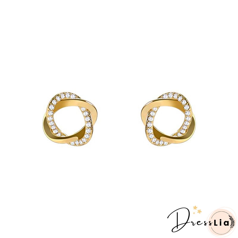 925 Silver Needle Earrings New Trendy Female Korean Exquisite Small Diamond Stalking Earrings Commuter Earrings