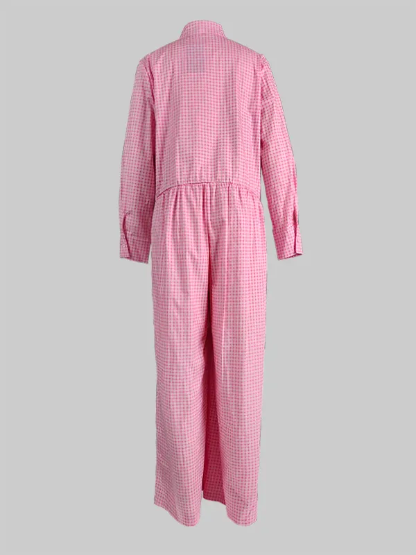 Lapel Cotton-Padded Jacket And Jumpsuit