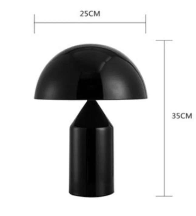 High-quality Creative Plating Golden Table Lamp Simple Metal Bedroom Living Room Decoration Mushroom Desk LED Lighting Fixture