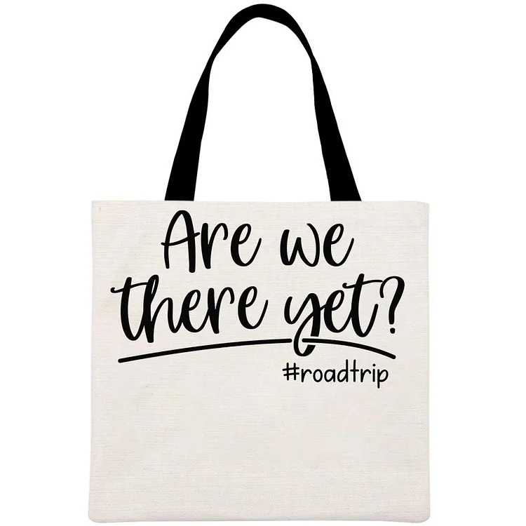Are we there get? road trip Printed Linen Bag-Annaletters