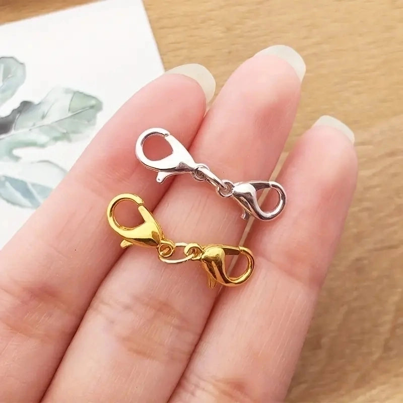 10 Pieces 4 Pieces Diameter 7 Mm Hole 1~1.9mm 201 Stainless Steel Gold Plated Solid Color Lobster Clasp Jewelry Accessories