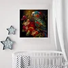 Diamond Painting-DIY Full Round Drill Flower Parrot(40*40 CM)